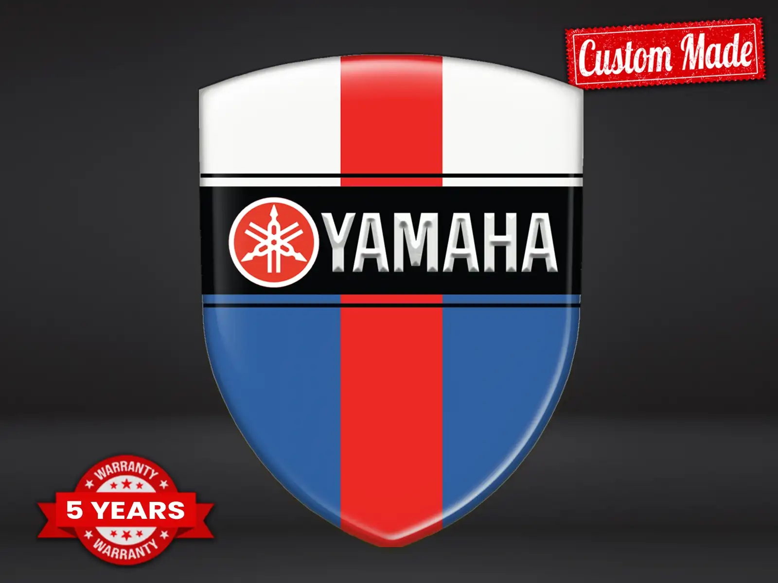 Yamaha Autocollant Résine Finition Supérieure Style Course